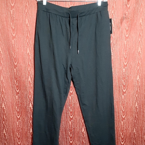 BLU ROCK NEW YORK FRENCH TERRY JOGGERS PANTS 2 POCKETS BLACK WOMEN'S SIZE XL NWT - Picture 1 of 10